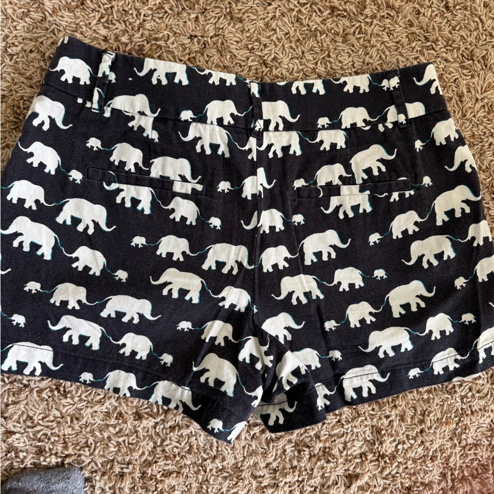 Loft Elephant Print Navy Shorts Sz 2
